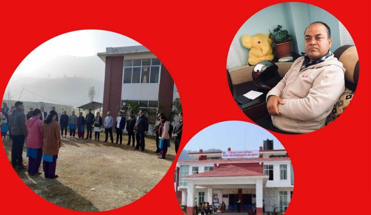 प्युठान नगरपालिकामा फरक र नमुना अभ्यास:  सामुहिक राष्ट्रिय गानबाट सुरु हुन्छ कार्यालयको काम