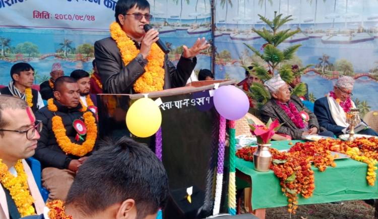 धरमपानी स्वास्थ्य चौकीमा प्रयोगशाला स्थापना, प्रतिनिधि शभा सदस्य सुर्य थापा द्वारा उद्घाटन 