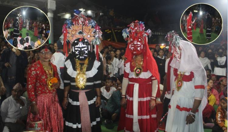 नेवार समुदायको ऐतिहासिक "भैरव नाच" प्युठानमा देखाइयो दर्शक बने "उत्साहित" (फोटो फिचर)