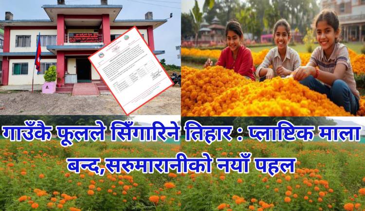 गाउँकै फूलले सिँगारिने तिहार : प्लाष्टिक माला बन्द,सरुमारानीको नयाँ पहल