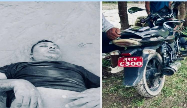झिमरुक खोलाले बगाएको अवस्थामा ४२ वर्षीय राजेश सुनारको शव पकलामा फेला