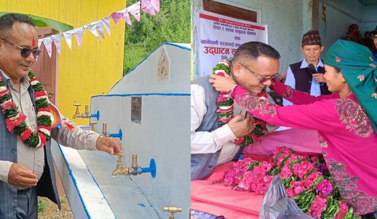 वर्षौँको तिर्खा मेटियो,‘एक घर-एक धारा’ले फेरियो बुढिचौर
