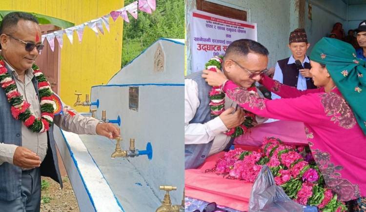 वर्षौँको तिर्खा मेटियो,‘एक घर-एक धारा’ले फेरियो बुढिचौर