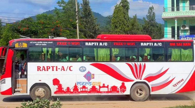 रुपन्देहीमा चल्न थाल्यो सार्वजनिक बस