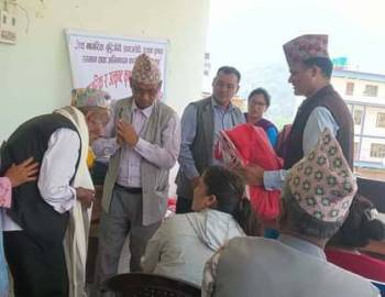 प्युठान नगरपालिका वडा नम्बर १० द्वारा जेष्ठ नागरिक र उत्कृष्ट कृषक सम्मानित