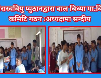 अनेरास्ववियु प्युठानद्वारा बाल बिध्या मा.बि मा कमिटि गठन :अध्यक्षमा सन्दीप 