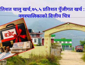 ८९ प्रतिशत चालु खर्च,७५.५ प्रतिशत पुँजीगत खर्च : प्युठान नगरपालिकाको वित्तीय चित्र